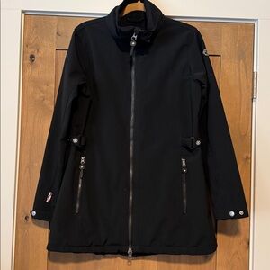 Horze Freya Long Riding Jacket Womens L Black fleece lined soft shell equestrian